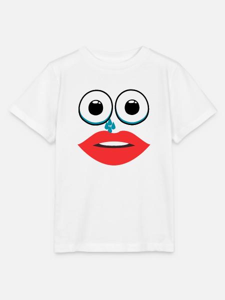 Frau mit weinendem Lippenstift - Stanley/Stella Kinder T-Shirt MINI CREATOR - Weiß