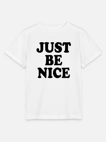 Just be nice - Stanley/Stella Kinder T-Shirt MINI CREATOR  - Weiß