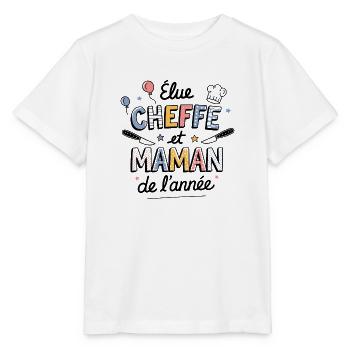 Elue cheffe et maman de l'année - T-shirt bio MINI CREATOR Stanley/Stella Enfant - blanc - Devant - Maike (125cm)