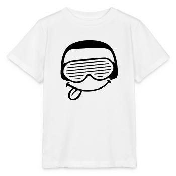 DJ Fun Face Sticks Tongue Out Party Music Fun - Stanley/Stella MINI CREATOR Kids’ T-Shirt - white - Front - Maike (125cm)