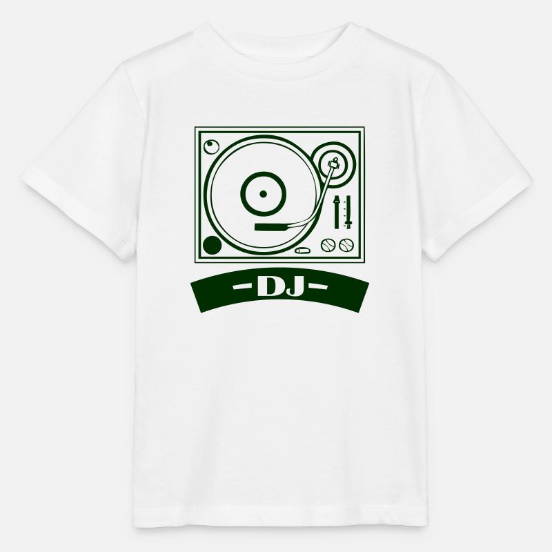Turntable Dj - Stanley/Stella Kinder T-Shirt MINI CREATOR  - Weiß