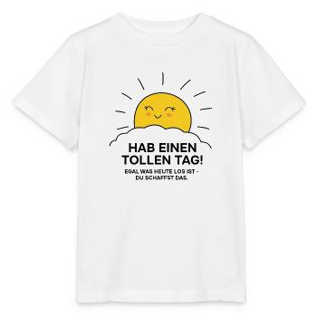 Bonne humeur et lonnenschein - T-shirt bio MINI CREATOR Stanley/Stella Enfant - blanc - Devant - Maike (125cm)