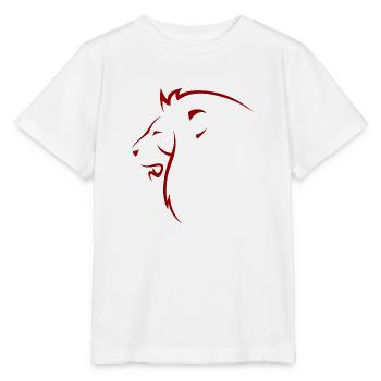 Löwenkopf siluette rot - Stanley/Stella Kinder T-Shirt MINI CREATOR  - Weiß - Vorne - Maike (125cm)