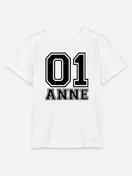 Anne - Name - Stanley/Stella Kinder T-Shirt MINI CREATOR  - Weiß