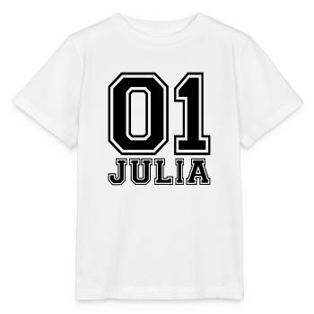 Julia - Nom - T-shirt bio MINI CREATOR Stanley/Stella Enfant - blanc - Devant - Maike (125cm)