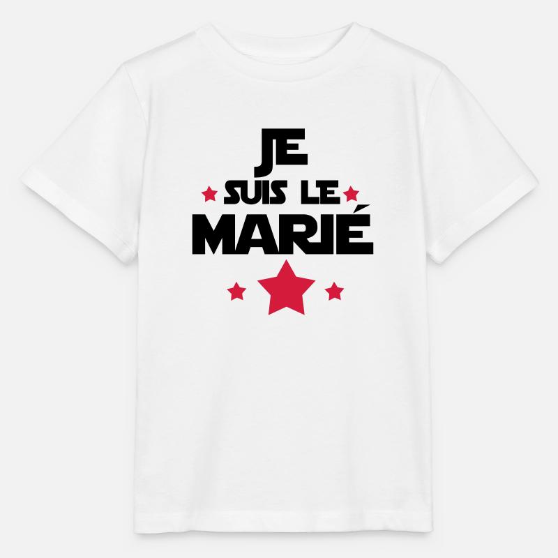 JE SUIS LE marié,citations,message - T-shirt bio MINI CREATOR Stanley/Stella Enfant - blanc