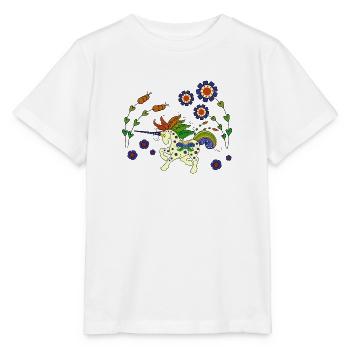 Svensk Enhörning - Swedish Unicorn - Stanley/Stella MINI CREATOR Kids’ T-Shirt - white - Front - Maike (125cm)