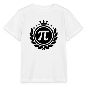 Couronne de Laurier (Roi des maths) - T-shirt bio MINI CREATOR Stanley/Stella Enfant - blanc - Devant - Maike (125cm)