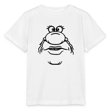 funny face cartoon cartoon clip big nose - Stanley/Stella MINI CREATOR Kids’ T-Shirt - white - Front - Maike (125cm)