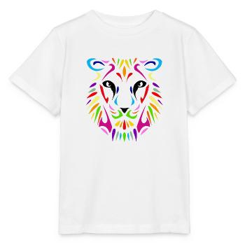 lioness color design - Stanley/Stella MINI CREATOR Kids’ T-Shirt - white - Front - Maike (125cm)