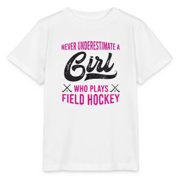 Girl Who Plays Field Hockey Gift Field Hockey - Stanley/Stella MINI CREATOR Kids’ T-Shirt - white - Front - Maike (125cm)