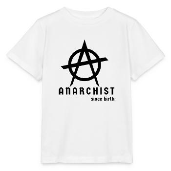 Anarchiste depuis sa naissance - T-shirt bio MINI CREATOR Stanley/Stella Enfant - blanc - Devant - Maike (125cm)