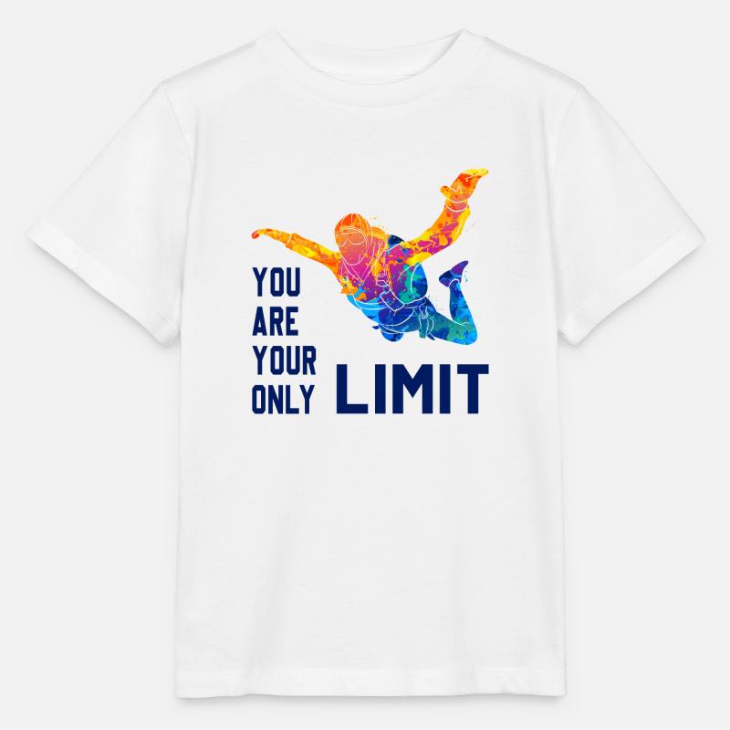 Skydive parachutiste Skydiver Chute libre - T-shirt bio MINI CREATOR Stanley/Stella Enfant - blanc