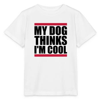 Le chien pense dans la fraîcheur - T-shirt bio MINI CREATOR Stanley/Stella Enfant - blanc - Devant - Maike (125cm)