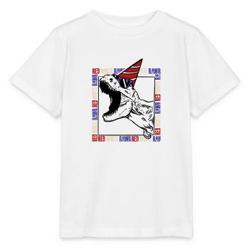 Red White Rawr - Stanley/Stella MINI CREATOR Kids’ T-Shirt - white - Front - Maike (125cm)