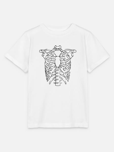 Chest Line Art - Minimaliste - Stanley/Stella T-shirt MINI CREATOR til børn - hvid