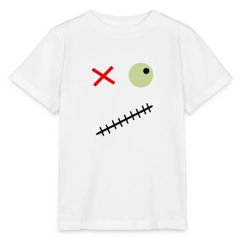 Visage terrifiant avec un œil vert - T-shirt bio MINI CREATOR Stanley/Stella Enfant - blanc - Devant - Maike (125cm)