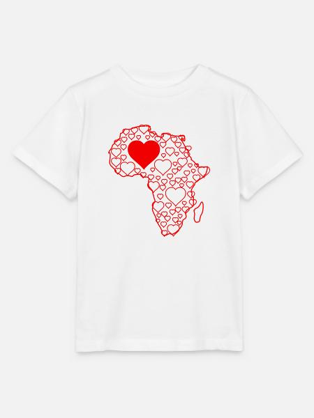 Africa Hearts - Stanley/Stella Kinder T-Shirt MINI CREATOR - Weiß