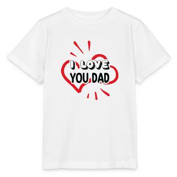 Je t’aime papa - T-shirt bio MINI CREATOR Stanley/Stella Enfant - blanc - Devant - Maike (125cm)
