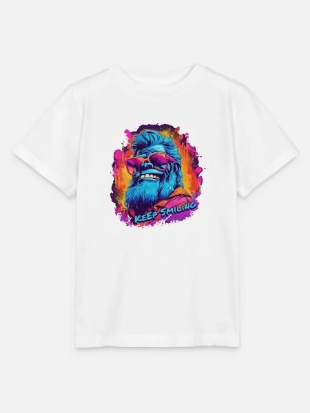 Keep Smiling - Kong - Stanley/Stella Kinder T-Shirt MINI CREATOR - Weiß