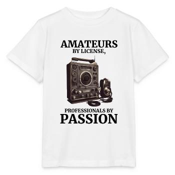 Amateurs amateurs passionnés de radio amateur vintage par licence - T-shirt bio MINI CREATOR Stanley/Stella Enfant - blanc - Devant - Maike (125cm)