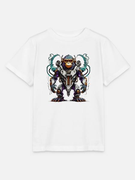 Cyber-Affe - Stanley/Stella Kinder T-Shirt MINI CREATOR - Weiß