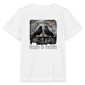 Vikings, Odin's Ravens, Hugin and Munin, Celts - Stanley/Stella MINI CREATOR Kids’ T-Shirt - white - Front - Maike (125cm)