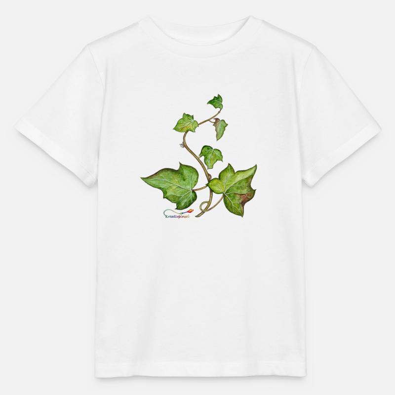 Efeu (Hedera helix) - Stanley/Stella Kinder T-Shirt MINI CREATOR  - Weiß