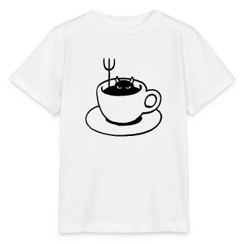 Diable du café - T-shirt bio MINI CREATOR Stanley/Stella Enfant - blanc - Devant - Maike (125cm)