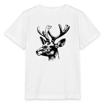 Deer Head - Stanley/Stella MINI CREATOR Kids’ T-Shirt - white - Front - Maike (125cm)