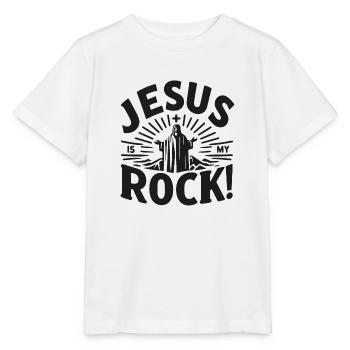 Jesus ist mein Fels in der Brandung - Stanley/Stella Kinder T-Shirt MINI CREATOR  - Weiß - Vorne - Maike (125cm)