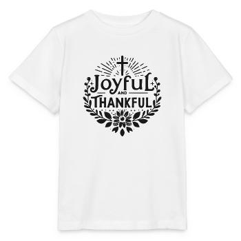 Joyeux et reconnaissant - T-shirt bio MINI CREATOR Stanley/Stella Enfant - blanc - Devant - Maike (125cm)