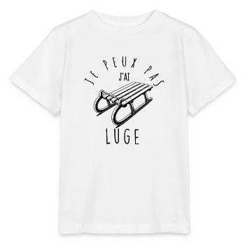 Ich kann nicht, ich bin Schlitten gefahren - Stanley/Stella Kinder T-Shirt MINI CREATOR  - Weiß - Vorne - Maike (125cm)