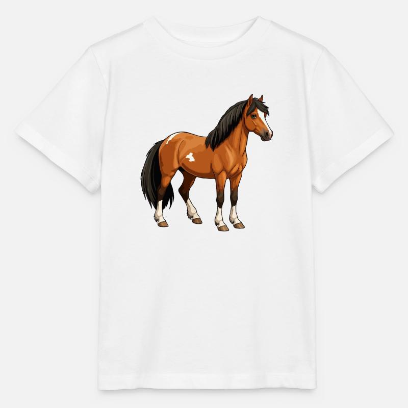 Moulinet New Forest Pony - T-shirt bio MINI CREATOR Stanley/Stella Enfant - blanc