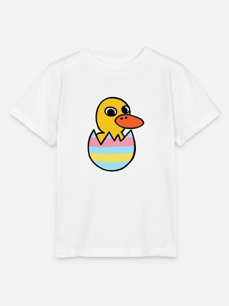 Süßes Kawaii Entlein Osterei - Stanley/Stella Kinder T-Shirt MINI CREATOR  - Weiß