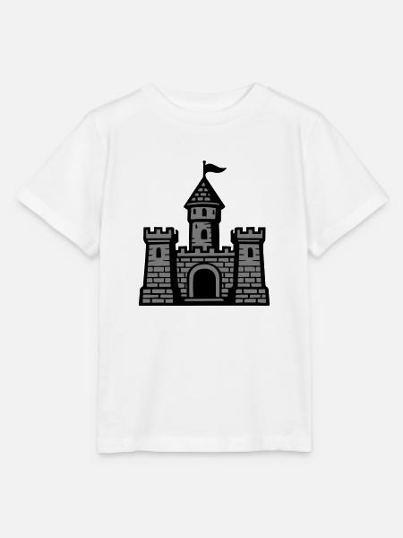 Burg Symbol Steinmauer - Stanley/Stella Kinder T-Shirt MINI CREATOR  - Weiß