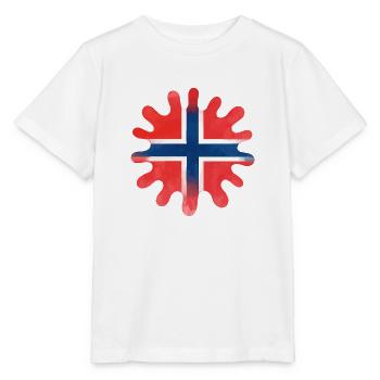 Norway Flag Paint Blobs Blobs - Stanley/Stella MINI CREATOR Kids’ T-Shirt - white - Front - Maike (125cm)