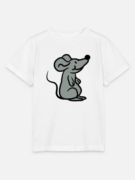 Petite souris mignonne mignonne - T-shirt bio MINI CREATOR Stanley/Stella Enfant - blanc