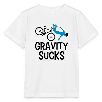 graviti sucks gravity front over fallen fahrr - Stanley/Stella MINI CREATOR Kids’ T-Shirt - white - Front - Maike (125cm)