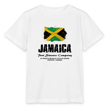 Jamaica Flag Logo - Stanley/Stella Kinder T-Shirt MINI CREATOR  - Weiß - Vorne - Maike (125cm)