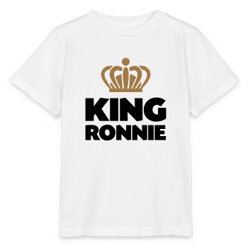 King ronnie name thing crown - Stanley/Stella MINI CREATOR Kids’ T-Shirt - white - Front - Maike (125cm)