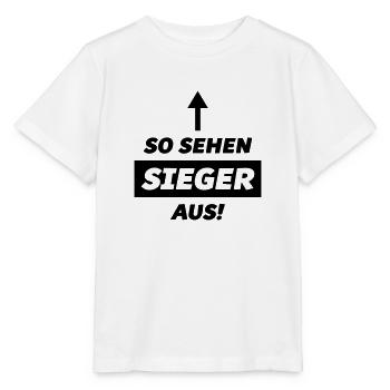 sieger so sehen aus - Stanley/Stella Kinder T-Shirt MINI CREATOR  - Weiß - Vorne - Maike (125cm)