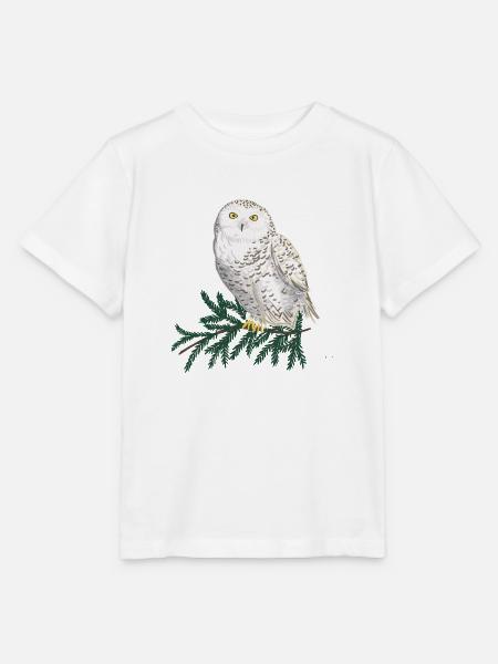 Schneeeule im Wald - Stanley/Stella Kinder T-Shirt MINI CREATOR  - Weiß
