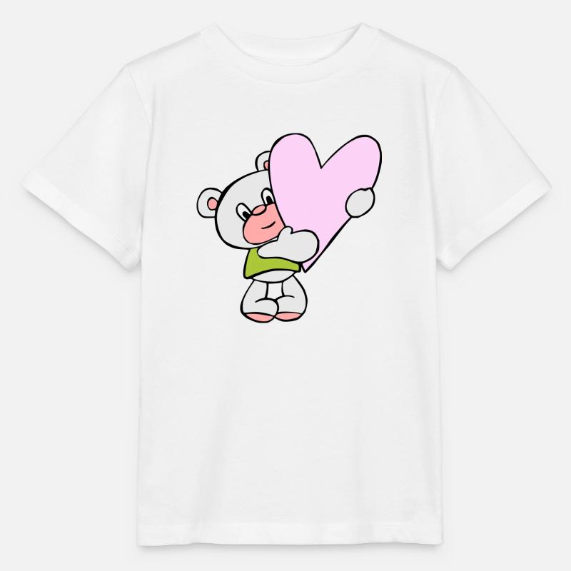 Bär mit Herz - Stanley/Stella Kinder T-Shirt MINI CREATOR - Weiß
