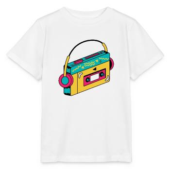Walkman à cassettes - T-shirt bio MINI CREATOR Stanley/Stella Enfant - blanc - Devant - Maike (125cm)
