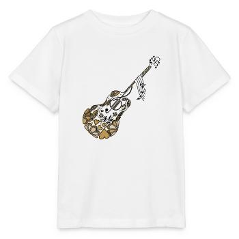 Gitarre - Stanley/Stella Kinder T-Shirt MINI CREATOR  - Weiß - Vorne - Maike (125cm)