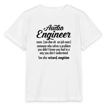 Audio Engineer - Definition - Stanley/Stella Kinder T-Shirt MINI CREATOR  - Weiß - Vorne - Maike (125cm)