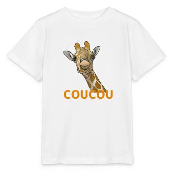 Girafe Coucou - T-shirt bio MINI CREATOR Stanley/Stella Enfant - blanc - Devant - Maike (125cm)