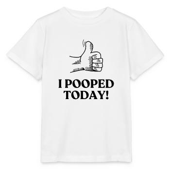 I POOPED TODAY - Stanley/Stella MINI CREATOR Kids’ T-Shirt - white - Front - Maike (125cm)