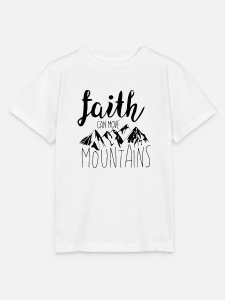 faith can move mountains - Stanley/Stella Kinder T-Shirt MINI CREATOR - Weiß